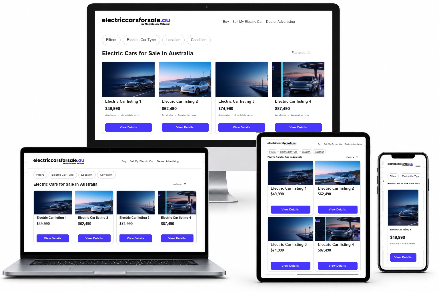 Electric Cars For Sale Desktop